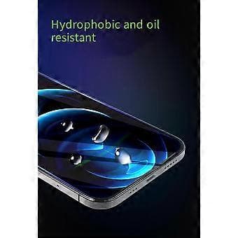 Screen Protector Compatible for iPhone 12 Pro Max 6.7 New Full Screen Cold Engraved Tempered Film with Black Edges - Durable, Easy Installation - Case Friendly