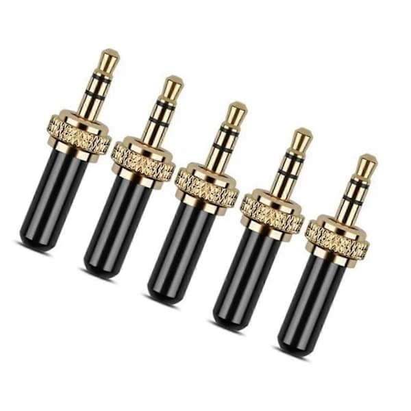 10 stk 3,5 mm stik mini 3,5 mm skruelås stereostik til trådløs mikrofonkabel