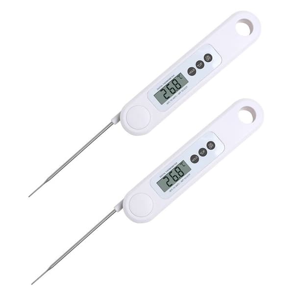 Digitalt termometer for umiddelbar avlesning av kjøtt og mat - Termometer for matlaging, grilling, baking, godteri, væsker, bad, melk