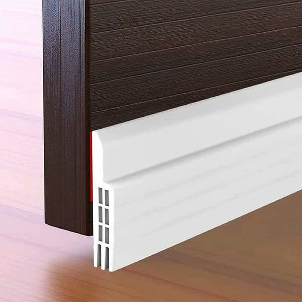 5 x 100 cm Silent Door Silicone Sealing Strip (White)