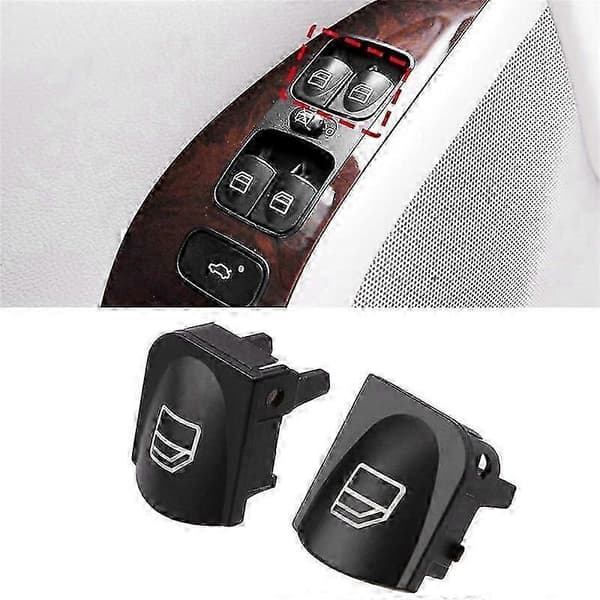 Window Switch Button Cover för W203 W208 C Clk Klass Främre Vänster+Höger Fönsterbrytarreparationsknapp