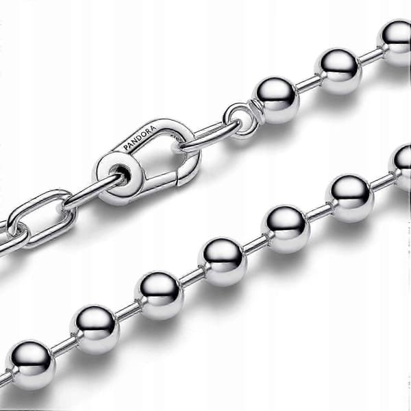 925 Silver ME-halsband med metallkulor och länkar med original-logotyp
