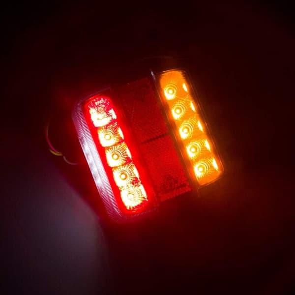 26-delte 12V LED-baklys – IP67 vanntette – Blinklys, bremselys, reflekser – For tilhengere, lastebiler, campingvogner, båter