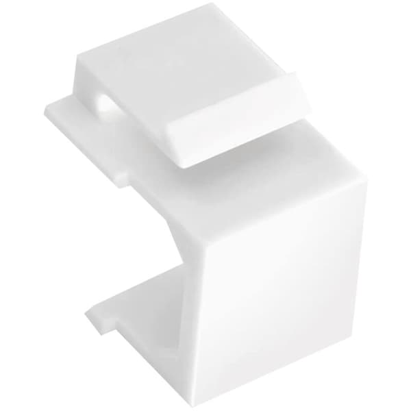 30-pakning tomme jack-innsatser for veggplate og patchpanel - hvit