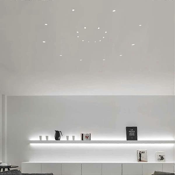 6-pack Mini Black LED Recessed Ceiling Spotlights Mini LED Spotlight for Cabinet Ceiling Light, 3W, Warm White