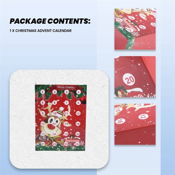 Julekalender Nøkkelringpynt Dekorasjon Julegave 24 Dager Nedtelling Nyhet Overraskelsesgave til Barn