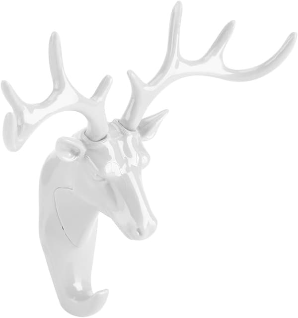 White, Clothes Hook Animal Hook Clothes Rack Key Holder Wall Shelf