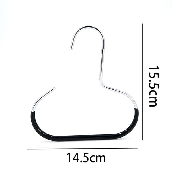 Round Hat and Coat Hanger (Black) - 10-Pack: Versatile Hooks for Closet Storage