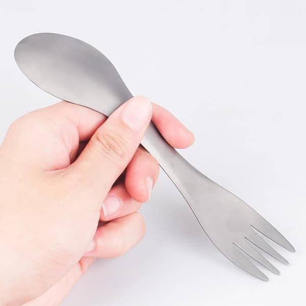 2-i-1 Multifunctional Picnic Spoon Smooth Comfortable Portable Cutlery Camping Fork for Outdoor Use