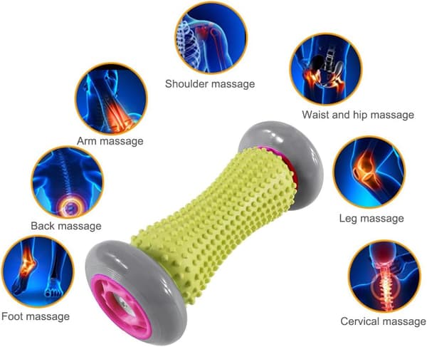 Fodmassagerulle til fødder mod hælspore, plantar fasciitis