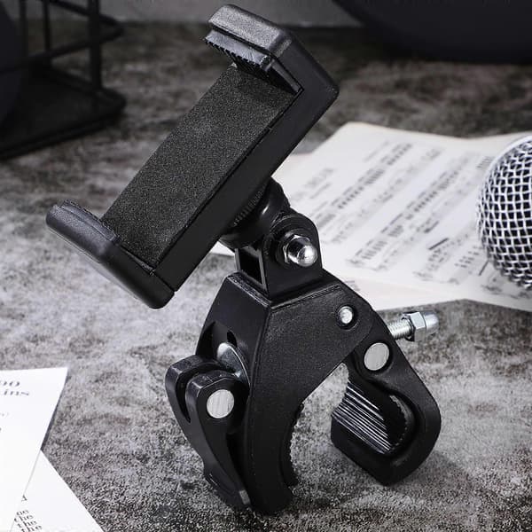 1 sæt mikrofonstativ telefonholder justerbar telefonholder mikrofonstativ telefonklips
