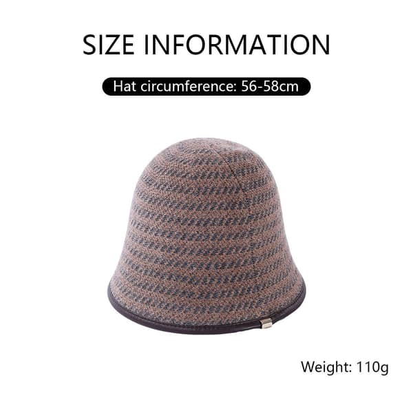 Vinterbøttehat i uld, strikket cloche-hat, varm hæklet hat, udendørs model 3 KLB