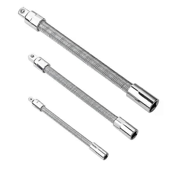 3 st Flexibla Förlängningskablar för Hylsor 1/4 3/8 1/2 Flex Hylsförlängningsset Drive Light Impact Extender