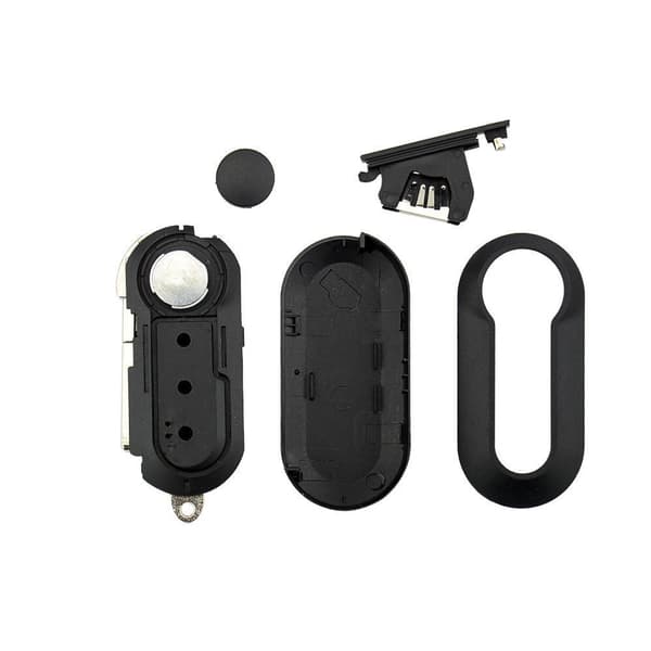 Black Car Key Shell Compatible with Fiat and Iveco Replacement Remote Control Shell 3-Buttons ABS 8cm x 4cm x 1.5cm