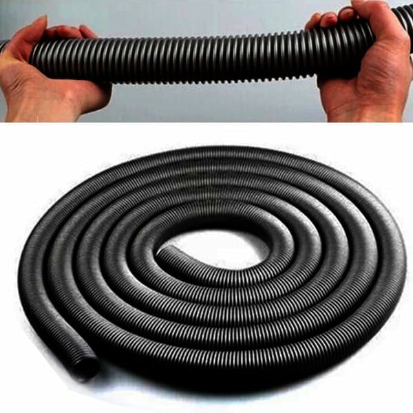 3 meter støvsugerslange, 32 mm fleksibel slange til støvsuger, sort
