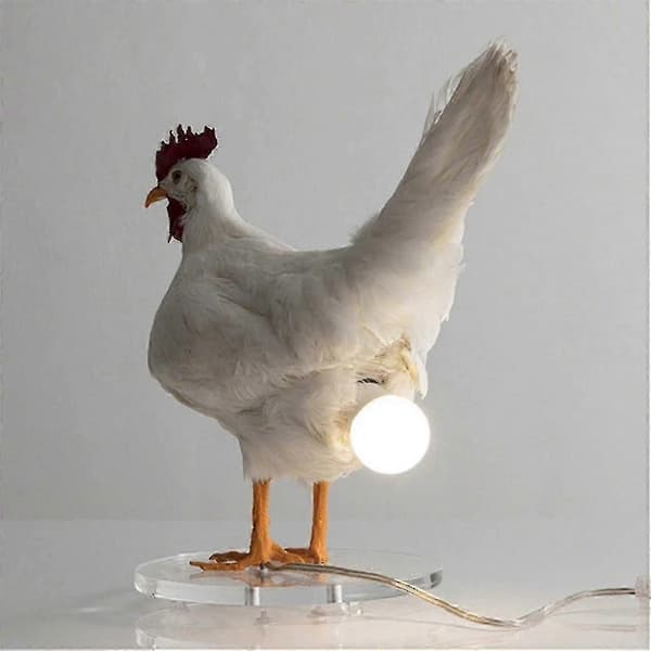 Kylling LED-lamper Æg Natlampe Taxidermi Kyllingeæg Skrivebordslampe Stil B