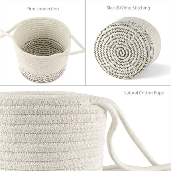 Storage Basket, Wall Rope Basket, Woven Hanging Organizer Basket, Bedroom Hanging Basket, Key