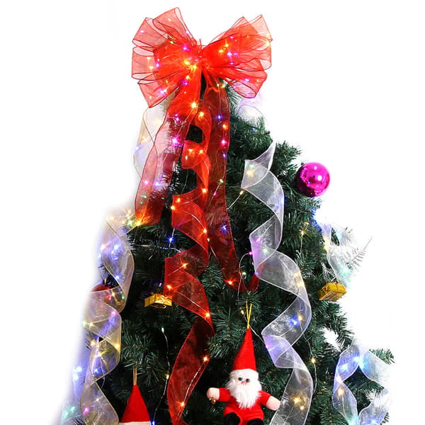 1M Lantern String Mesh Christmas Tree Ribbon Hanging Net Christmas Tree