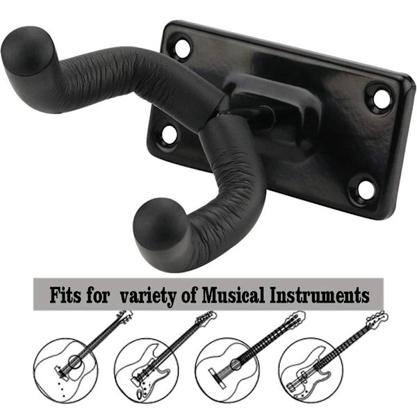 2-pack gitarrhängare gitarrkrok gitarrhållare väggmontering