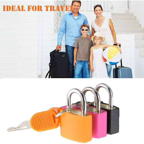 Suitcase padlock with keys Small suitcase lock for travel