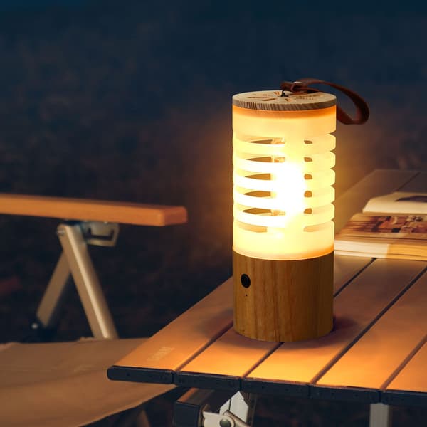 Vildmarkscampinglampe med dobbeltfunktion, LED-berøringsskærm, natlampe