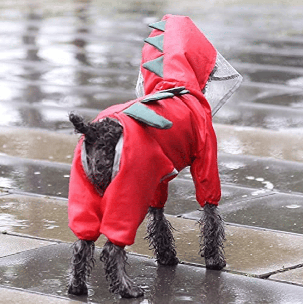 *Reflekterande tecknad regnrock sommarkläder för små hundar Ny*
