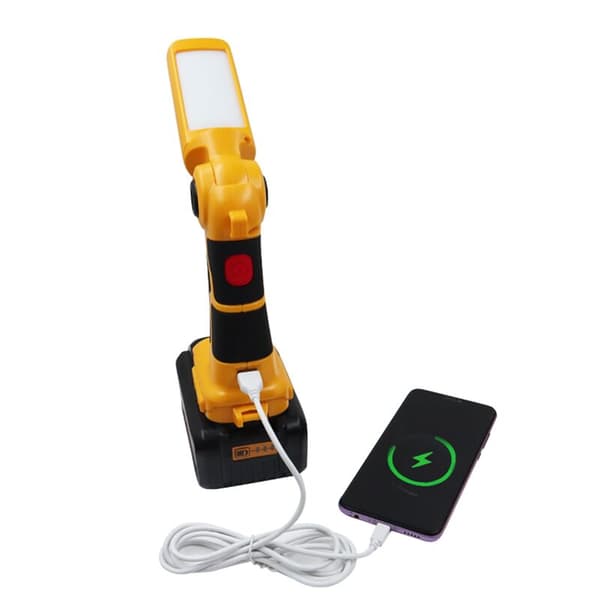 12W 14.4V-18V Portable LED Warning Light Work Light Outdoor Lighting for Power Tools 18V Lithium Battery