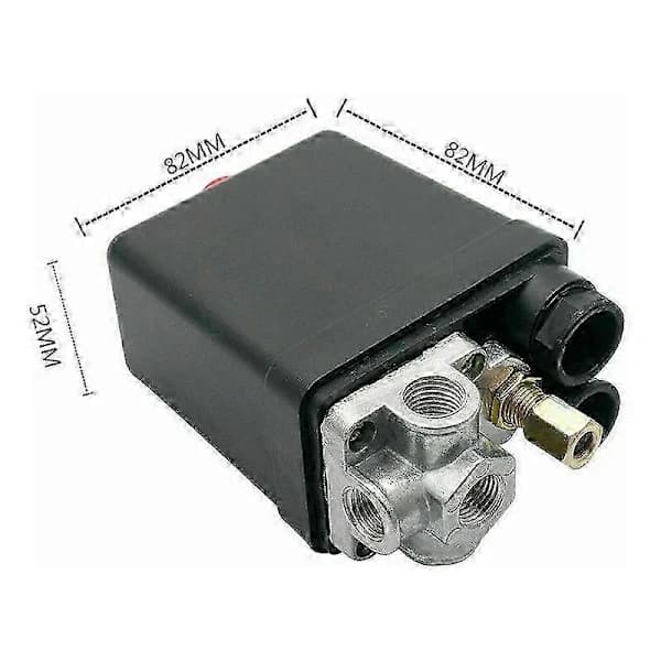 Trykafbryder g1/4, 240 V vertikal trefaset firehuls trykafbryder kontrolventil til luftkompressor, trykafbryder kompressor trykregulering...