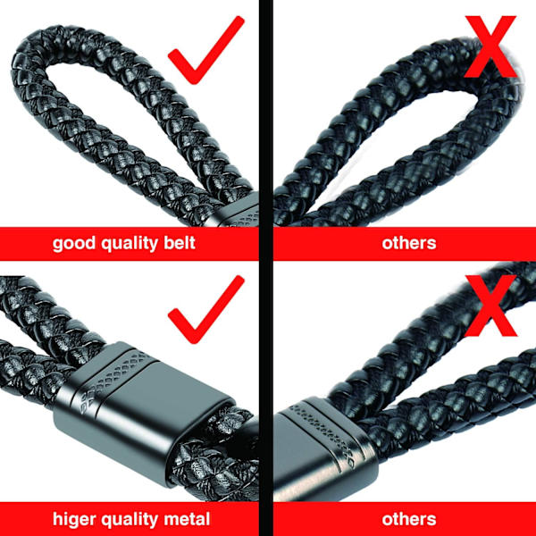 Two-pack black keychain car keychain without logo handle