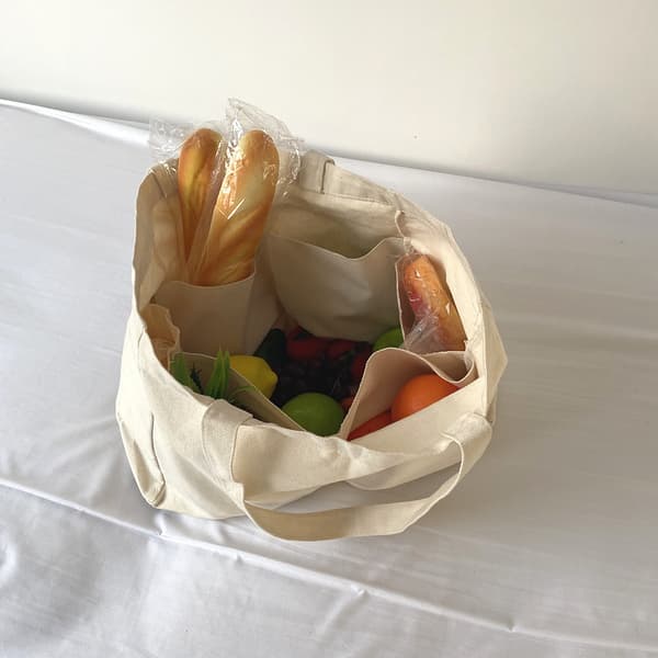 Suuri ostoskassi puuvillakangaskassi suosittu kangaskassi suuri