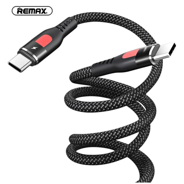 RC-151Cc 1 meter PD för typ C till typ C datasynkroniseringskabel - C PD laddningsladdare typ C till typ C adapter - svart