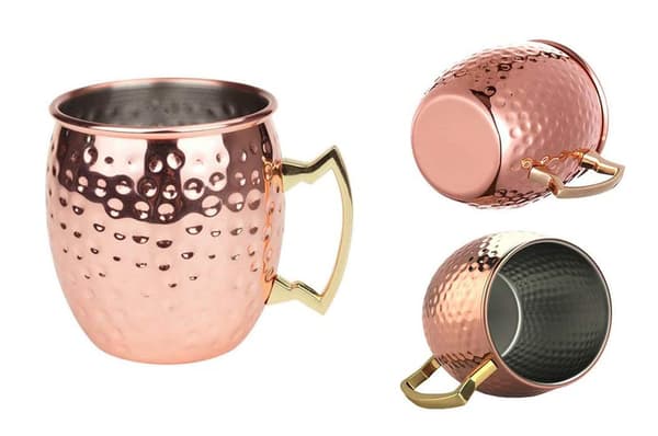 2 suuren kapasiteetin Moscow Mule -mukisarja oluelle