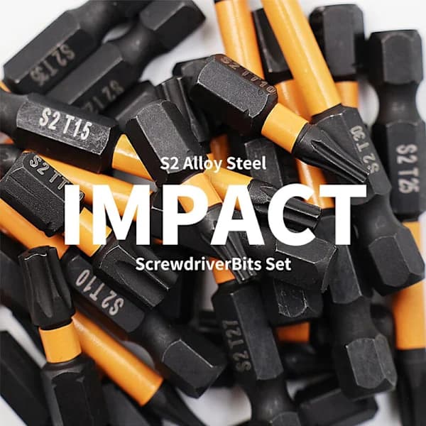 26 stk T7-T40 Impact Torx Bits Sett Skrutrekker Bor Bits Sikkerhet Manipulasjonssikker