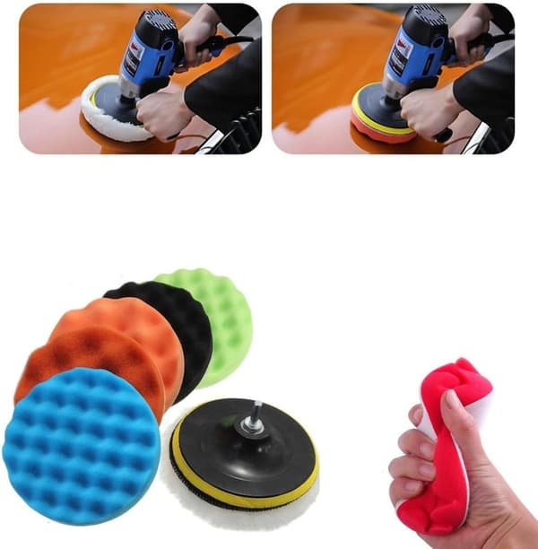 Sæt med 5 poleringshætter - 180 mm