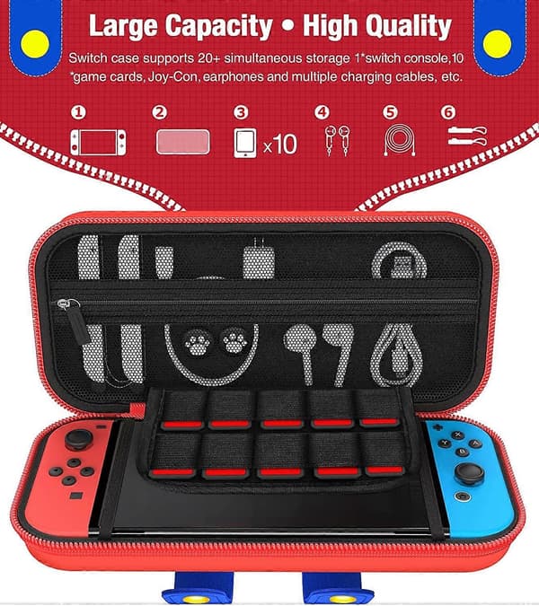 Switch-etui til Nintendo OLED, beskyttende hårdt skal Switch-bæretaske til opbevaring