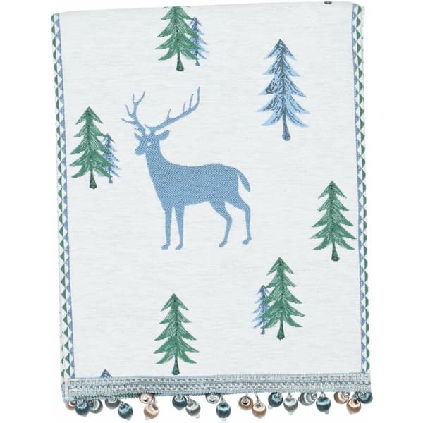 Table Runner with Tassels Chenille Tablecloths for Dining Table TV Cabinet Christmas Home Decoration