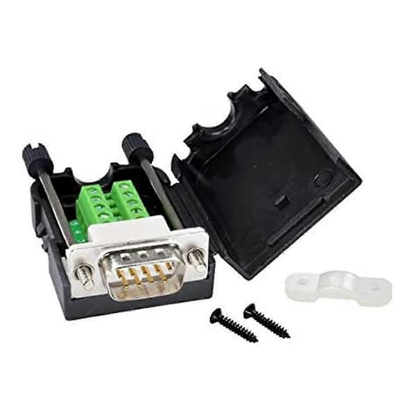 Db9 Loddefri Kontakt Rs232 D-sub Seriell Til 9-pin Port Terl Fe Adapter Med Deksel (1
