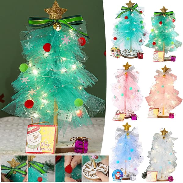 #(Grøn) DIY Juletræ Børns Håndværk Legetøj#