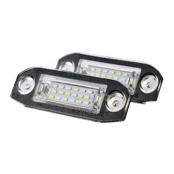 2 stk. hvite LED-lys feilfrie nummerskiltlys kompatible med Volvo S80 XC90 S40 V60 XC60 S60 C70 [DB]