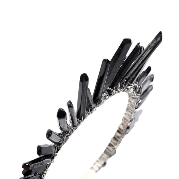Raw Crystal Quartz Crown Headband - Handmade Natural Stone Tiara