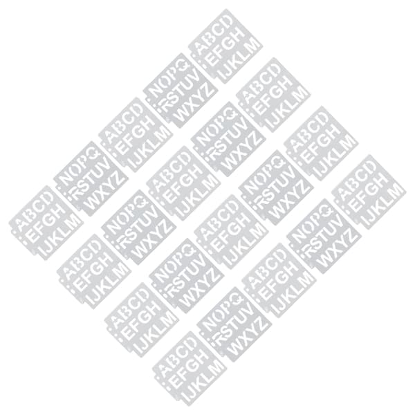 20 Pcs Painting Stencils Hollow Letter Patterns Stippling Drawing Board Auxiliary Tools
