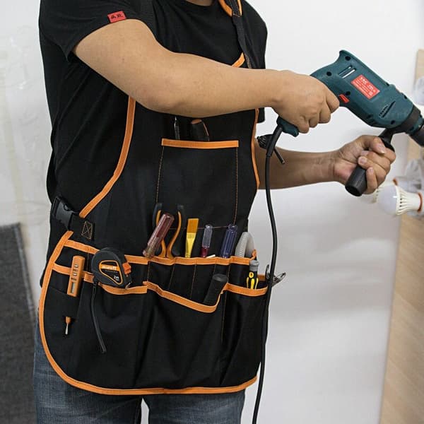 Work Apron 16 Tool Pockets Tool Belt Women Adjustable Tool Vest Apron with Waterproof Apron and Canvas Apron
