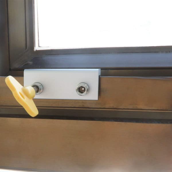 Fönsterlås, 4-pack justerbara aluminiumfönsterlås för skjutfönster