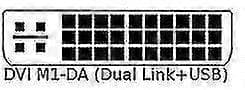 DVI M1-da 30+5 Pin til HD-kompatibel Kabel Dobbel Lenke + USB Projektorkabel 1.7m db
