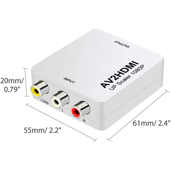 RCA Komposiitti CVBS AV-HDMI-videoäänimuunninsovitin kameralle DVD VHS