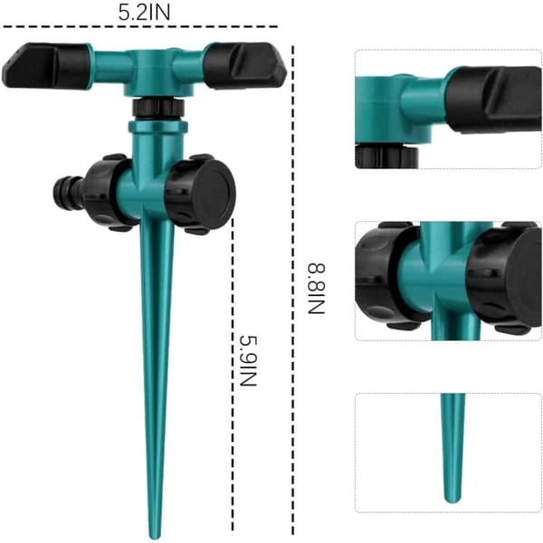 Garden Sprinkler, Automatic Lawn Sprinkler 360 Degree Rotating Water Sprinkler, Adjustable Sprinkler Irrigation System