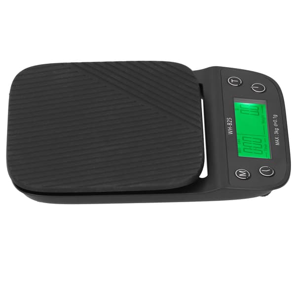 Coffee Kitchen Scale with Timer for Food Baking, 3kg Max Load, LED Display, Electronic Timing