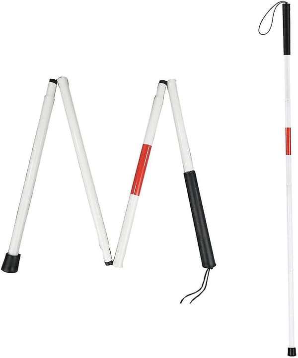 Blindestok, hvid stok, blindestok, foldbar blindestok