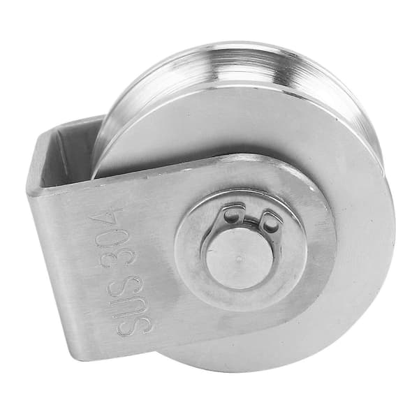 3x 2 Inch Roller Wheels Bearings U-Groove Pulley Removable Heavy Duty Track Wheels