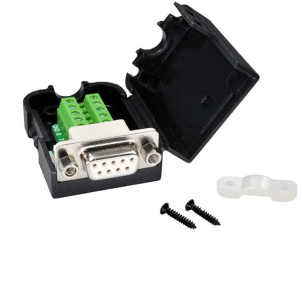 Loddefri stik DB9 RS232 D-SUB Seriel til 9-bens portterminal hanadapter med hus (1 stk-han + 1 stk-)